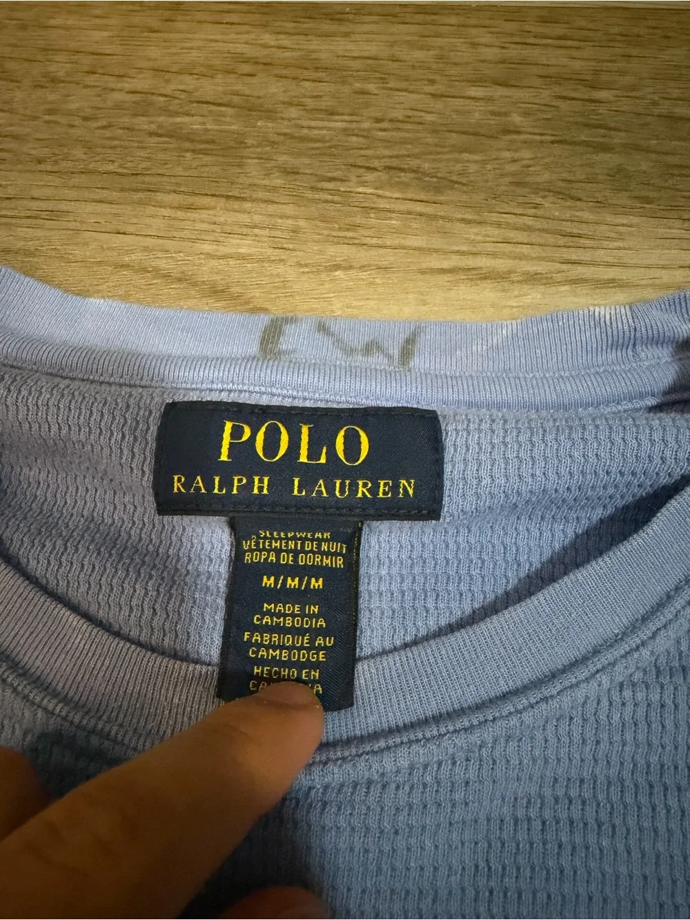 Polo by Ralph Lauren Light Lavender Long-Sleeve Waffle Crew